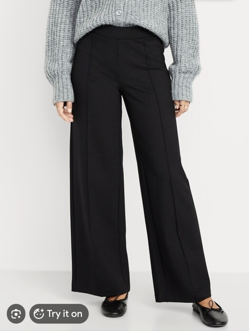 High Rise Cropped Wide Leg Trouser